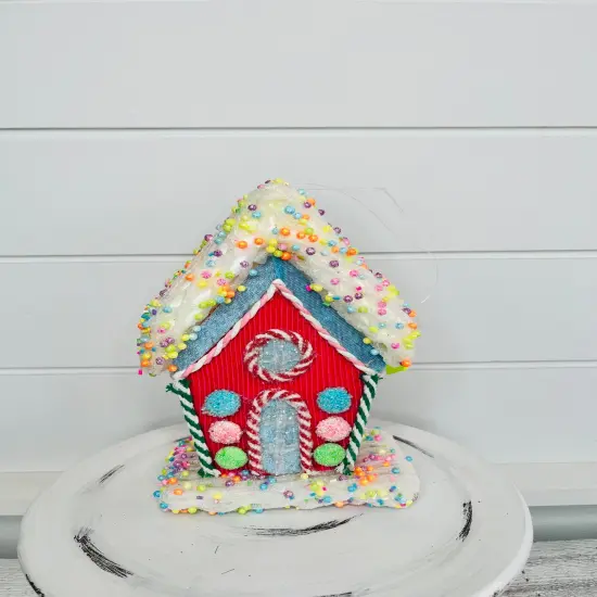 Sweet Holiday Delight: Christmas Candy House Foam Ornament/Wreath Attachment-85325PK {3}