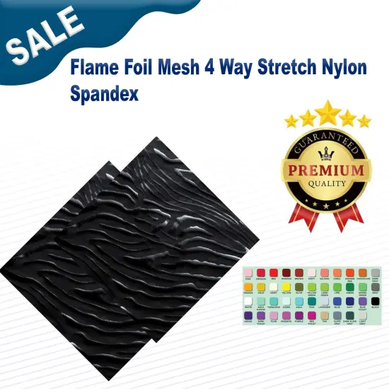 Flame Foil Mesh 4 Way Stretch Nylon Spandex, 58/60" Width Silver {2}