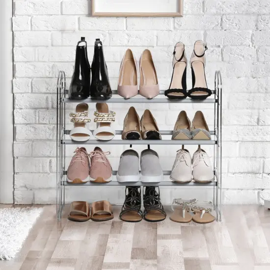Seville Classics 3-Tier Expandable Shoe Rack {1}