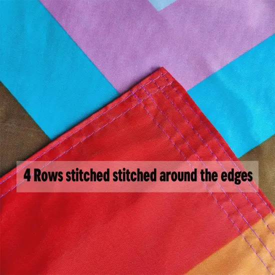 Double Sided Progress Rainbow Gay Pride Flag 2x3 Outdoor- UV Fade Resistant LGBTQ All Inclusive Progressive Flags with 2 Grommets {5}