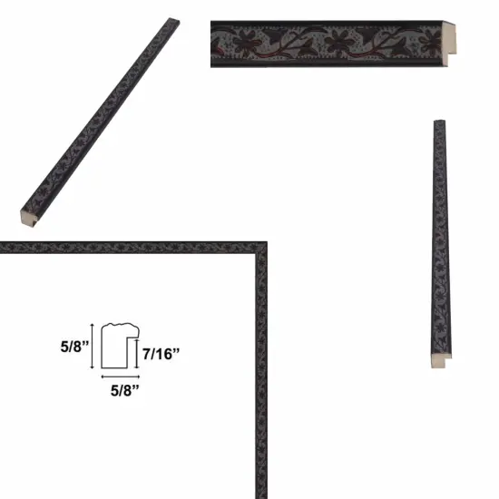 Slim Black Ash Floral Picture Frame 14x18 frame {2}