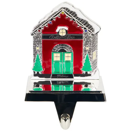 Northlight Welcome Christmas At Home House Stocking Holder - 4.5" Silver {3}