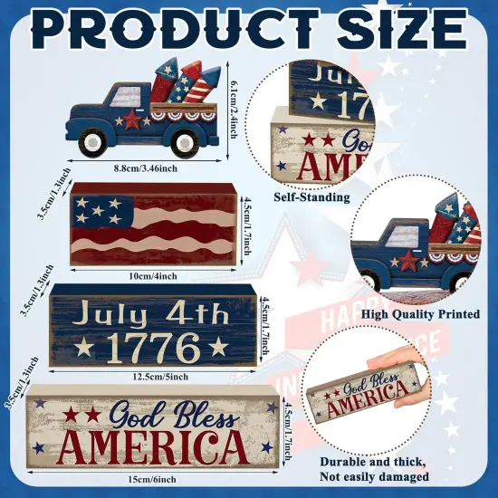 Tabletop Decorations Red, White, and Blue Table for 4th of July Decorations {3}