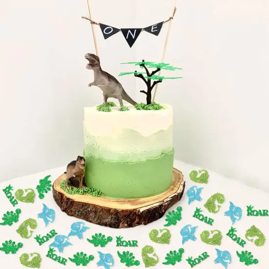 200PCS Dinosaur Confetti Cute Dino Theme Roar Birthday Party Baby Shower Table Confetti Kids Boys Girls Table Confetti Party Decoration for Baby Shower Children Birthday Party Decor {3}