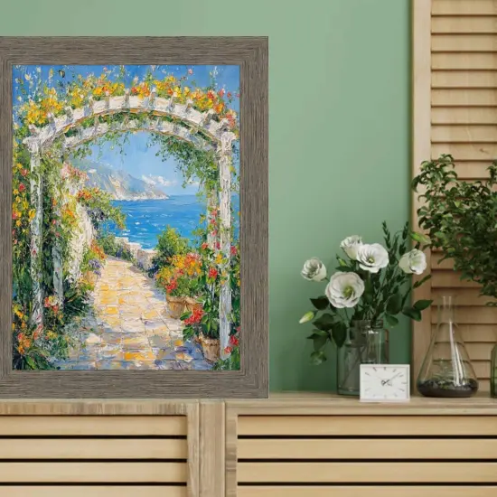 Gray Weathered Wood Picture Frame - Farmhouse Chabi Chic 20x30 frame {5}