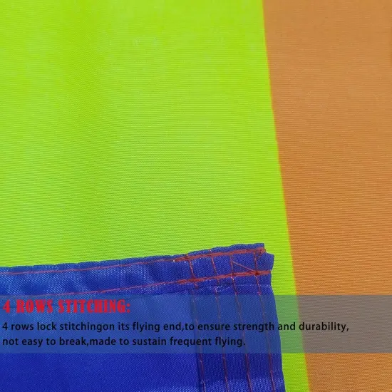 Progress Pride Flag 4x6 Outdoor Double Sided- Heavy Duty 3ply LGBT Community Gay Pride Lesbian Transgender Bisexual Rainbow Flag Super Durable Flags 4 Rows Stitched Edge Canvas Header with 2 Brass {5}