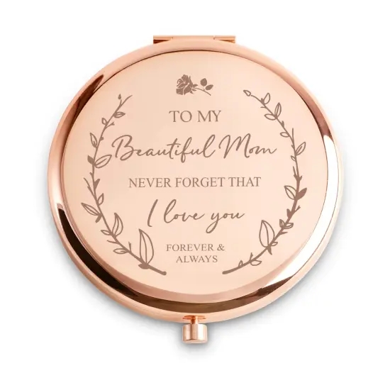 Mom Gifts from Daughter Son, Personalized Compact Mirror, Sentimental Mothers Day Birthday Gifts for Mom Mother Parents {1}