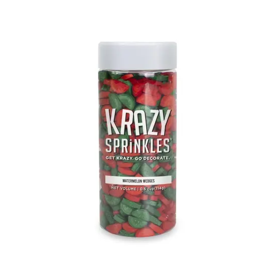 Krazy Sprinkles - Watermelon Wedges (1/2 Cup, 1x Jar) for Cakes, Ice Cream & Cookies {3}