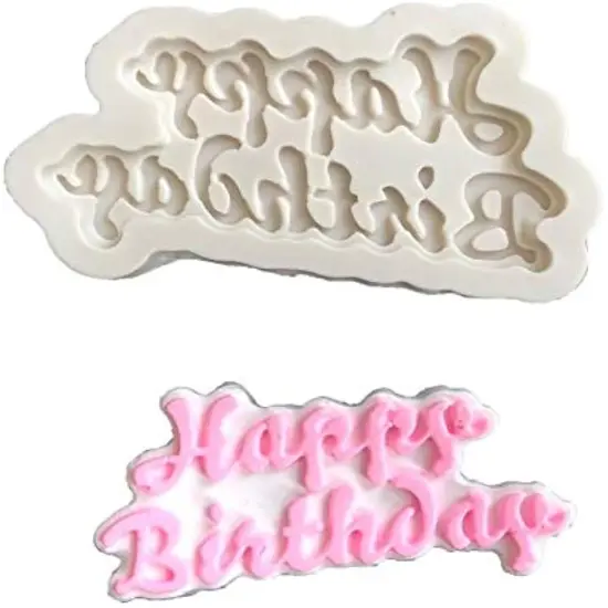 Happy Birthday Silicone Mold Chocolate & Jelly Mold for Celebrations {3}