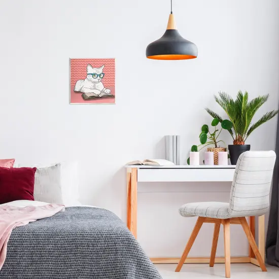 Stupell Industries Studious Cat Reading Wall Plaque By Elizabeth Medley {2}