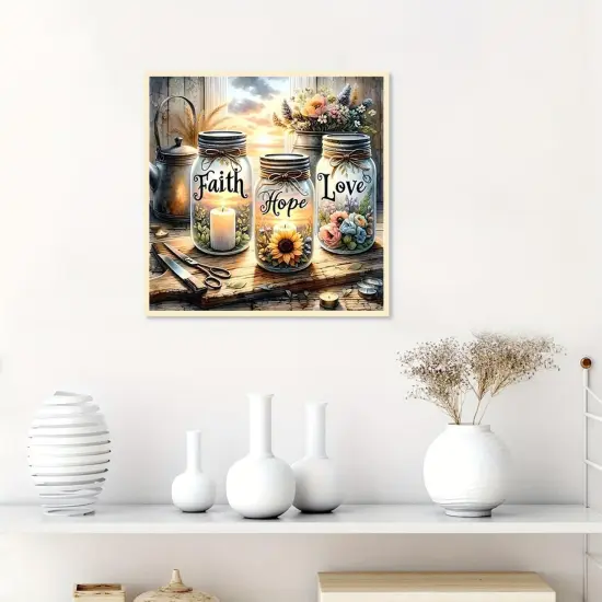 Faith, Hope, Love Diamond Art Kits for Adults {2}