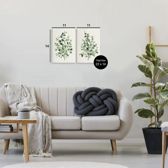 Stupell Industries Minimal Rounded Plant Leaves 2pc Wall Plaque Set By Carol Robinson {3}
