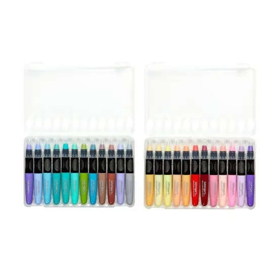 KINGART® Gel Stick Artist Mixed Media Watercolor Crayons, Set of 24 Unique Pastel Colors {2}