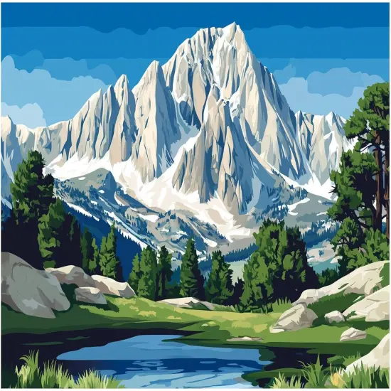Mountain Paint by Number, Mount Whitney Paint by Numbers for Adults, Snow Mountains Landscape Wall Art, Sierra Nevada DIY Oil Painting on Canvas Without Frame, Nature Home Decor(16x20inch) Visit the Cawpom Store 4.0 4.0 out of 5 stars 2 ratings | {1}