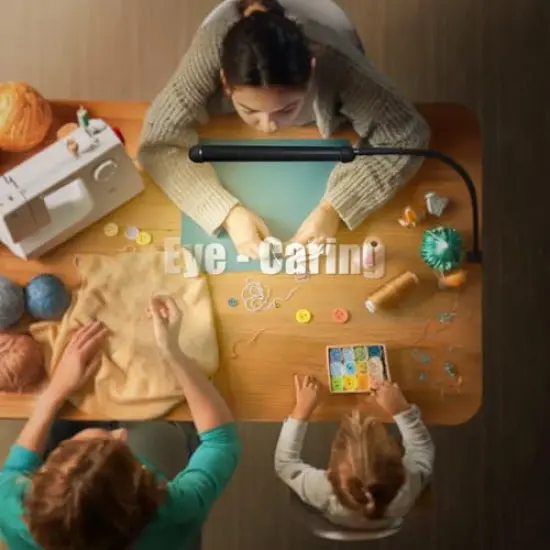 LED Desk Lamp with Clamp, Clamp Light with 30 Adjustable Color Modes, Clip on Light with Long Flexible Gooseneck, Eye Care Lamp Clamp for Study, Work, Home, Office, Black, 12W {4}