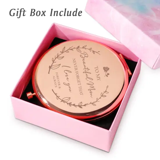 Mom Gifts from Daughter Son, Personalized Compact Mirror, Sentimental Mothers Day Birthday Gifts for Mom Mother Parents {2}