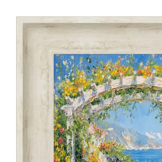 Wide White Wash Scoop Wooden Picture Frame 22x22 frame {2}