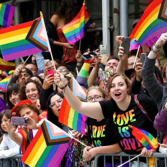 Progress Rainbow Pride Mini Flag, 22 Pack Small Mini Hand Held LGBT Flags American Rainbow Flag for Parades,Rainbow Festival Progress Party Decorations Supplies(5x8inch) {4}