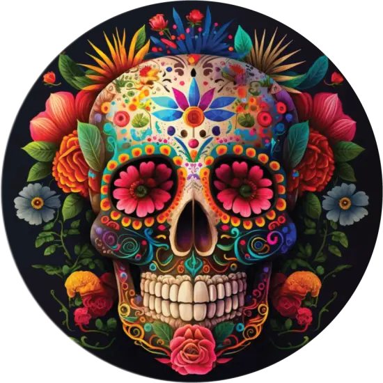 Floral DOD Sugar Skull Sign {2}