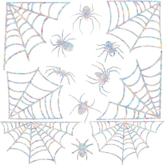 12 Pcs Spider Web and Spider Window Clings {1}