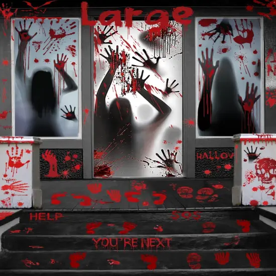 11 Sheets/202 Pcs Bloody Halloween Decorations Set {1}