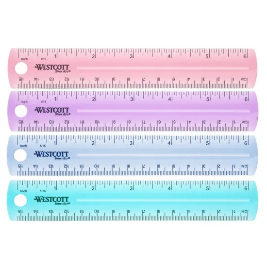 6" Plastic Ruler, Assorted Colors (No Color Choice) {1}