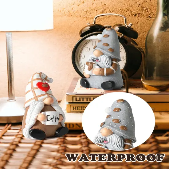 Coffee Gnomes - Set of 2 Resin - (Coffee Gnomes) {2}