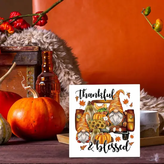 Fall Decorations For Fall Desk Shelf Decor - Thankful {3}