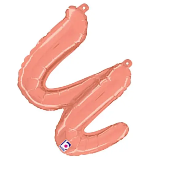 Betallic&reg; 14 inch Script Letter U Rose Gold Air Fill Only {3}