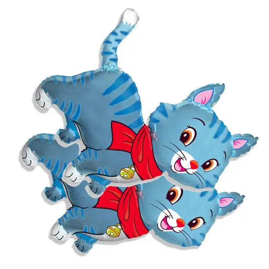Lovely Cat Blue Foil Balloon Large Shape 37" {4}