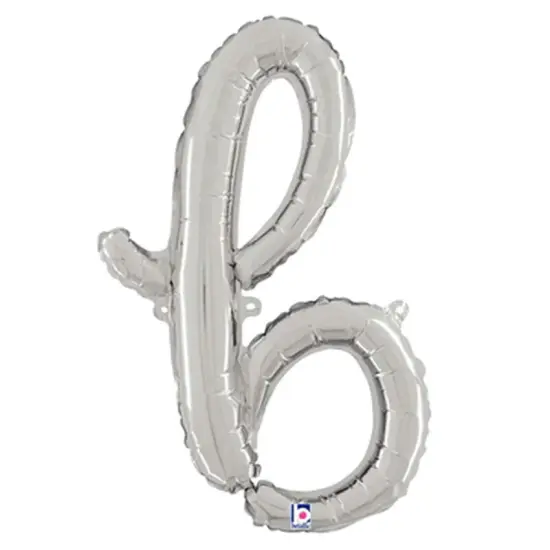 Betallic&reg; 24 Inch Script Letter Silver Air Fill Only Balloon {1}