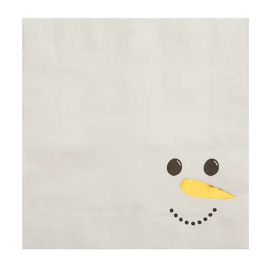 Snowman Holiday Napkins, Christmas Party Decorations (White, 5 x 5 In, 50 Pack) {4}