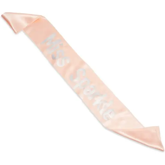 Shell Pink Satin Sashes for Pageants, Bachelorette Party, Prom (4 x 33 in, 24 Pack) {7}