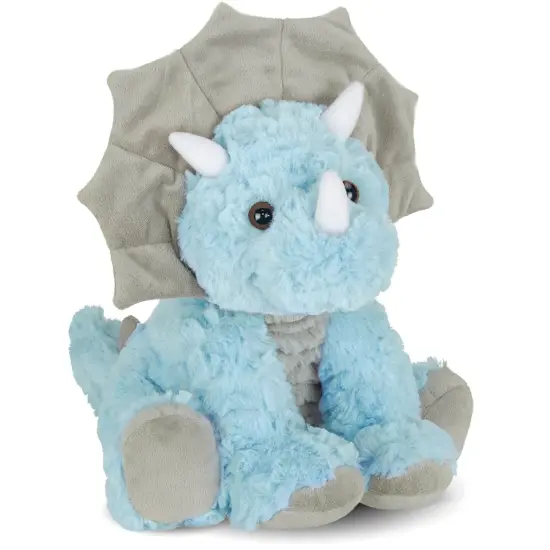 Bearington Lil' Tracer Plush Stuffed Animal Dinosaur with Rattle, 5 inch, For Ages 0-14 Blue {1}