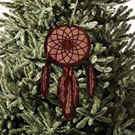 Dream Catcher - Cedar Ornament {3}