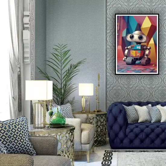 Hill froeistung 5D Robots Diamond Art Painting Kits,DIY Full Round Drill Crawler Diamond Art for Adults,Beginners,Teens,Technological Diamond Art Painting Kit for Wall Decor,12x16inch {2}