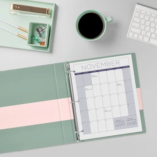 Avery Two-Tone Durable View 3 Ring Binder, 1.5 Inch Slant Rings, Blush/Sage Binder (17234) {6}