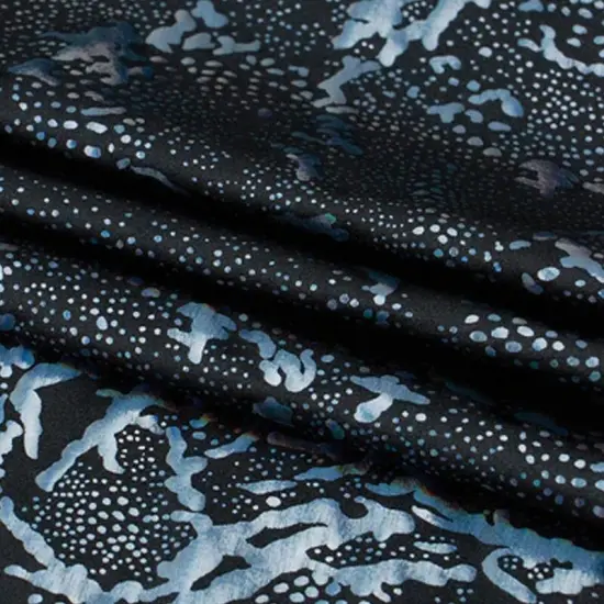 Metallic Reef Hologram Spandex Fabric Black/Multi {3}