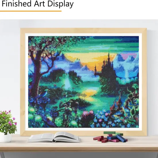 Diamond Painting Kits Fairyland Forest for Adults DIY 5D Full Round Drill 20x16 Inches / 50x40 cm, Magic Forest Scenery in Wonderland {2}