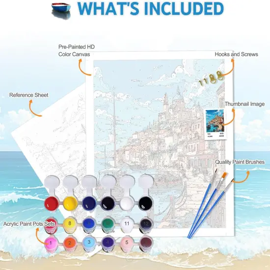 Landscape Paint by Number Canvas for Adults (16x20inch) {5}