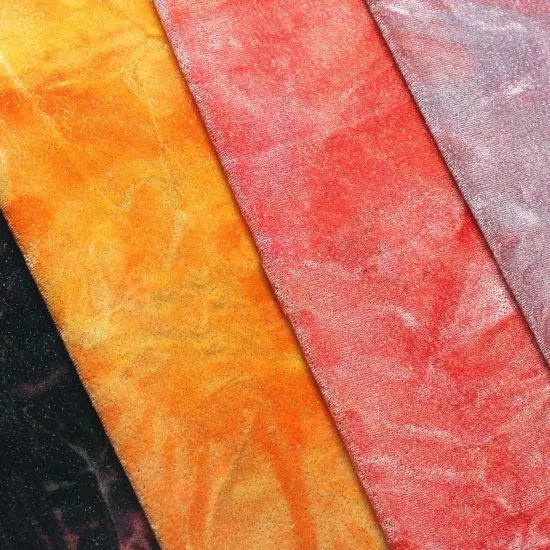 Crushed Tie Dye Velvet Vibrant Stretch Blue Boy {7}