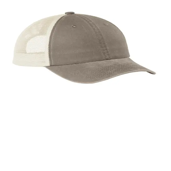 Port Authority&reg; Beach Wash Mesh Back Cap Taupe/ Stone {1}