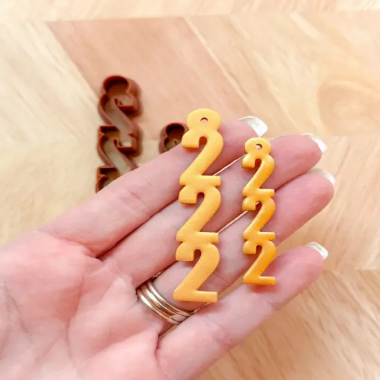 444 ANGEL NUMBERS EARRING & KEYCHAIN | SPIRITUAL MEANING | POLYMER CLAY CUTTERS {3}