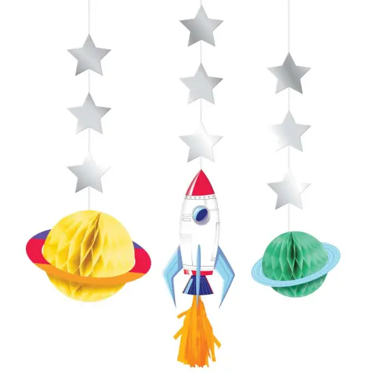Space Adventures Hanging Cutouts w/ Tassels (3/Pkg) {1}
