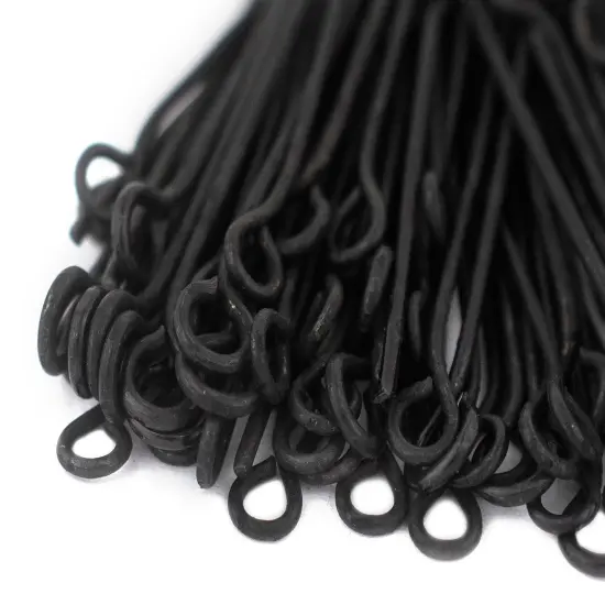 The Bead Chest Midnight Brass 21 Gauge 1 Inch Eye Pins (Approx 100 pieces) {1}