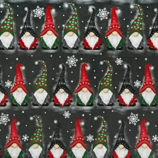 Black Gnomes Digital Cuddle Ash Fabric per yard {2}