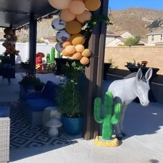 Small Cactus Life Size Statue {5}