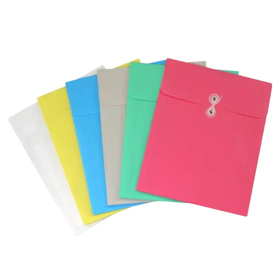 C-Line Reusable Poly Envelope with String Closure, Top Load, Assorted Colors, Pack of 24 {1}