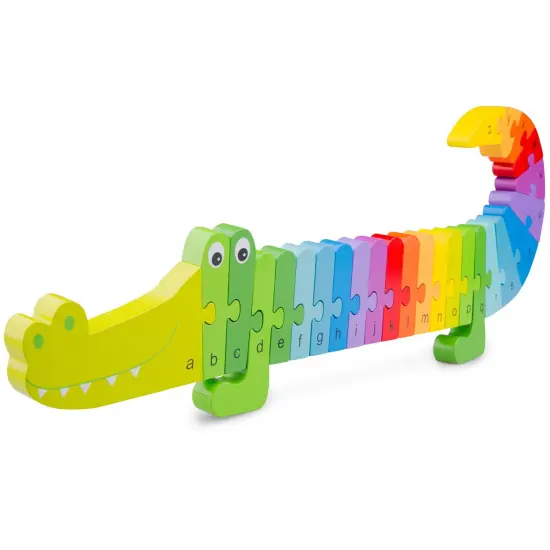 New Classic Toys Wooden Crocodile Alphabet Puzzle {1}