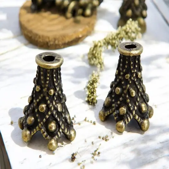 *20* 12x14mm Antique Bronze Bead Caps {1}